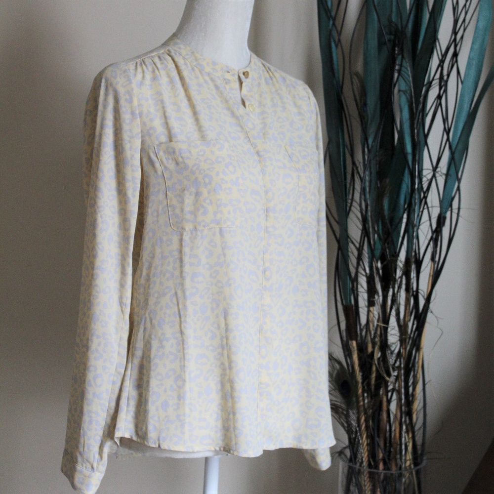 Leopard Print Blouse in Canary